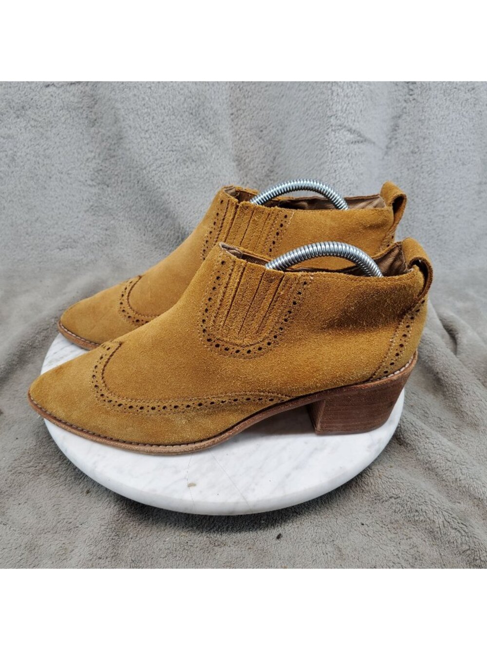 Madewell Shoes Womens Size 9.5 Brown Suede Grayson Brogue Boots *Read*